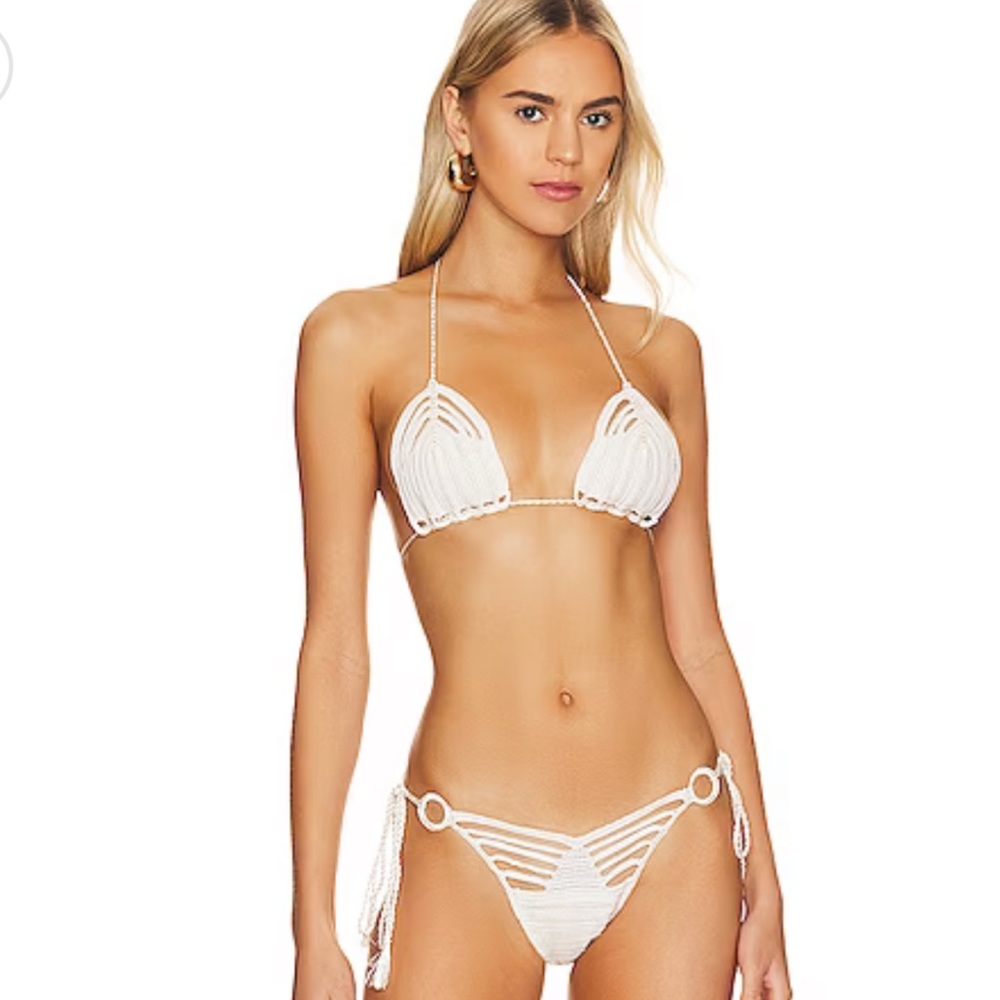 Two-Piece Crochet Cut-Out Bikini Set